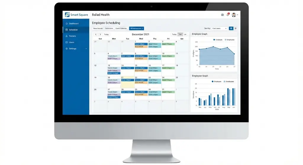 Smart Square Ballad Health employee scheduling dashboard
