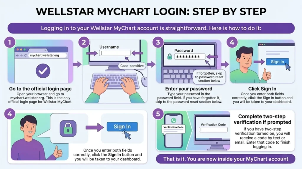 wellstar mychart login infographic